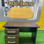Barely Used Brown Top Quality Office Table With Chest Drawer