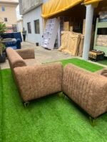 Neatly Used 5 Seater Piano Sofa Set ( Needs Thorough Cleaning) - Image 3