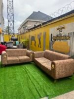 Neatly Used 5 Seater Piano Sofa Set ( Needs Thorough Cleaning) - Image 5