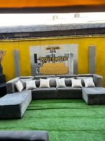 A month Used Top Quality 7 Seater U Shape Sofa Set With Exotic Throw Pillows - Image 3