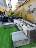 A month Used Top Quality 7 Seater U Shape Sofa Set With Exotic Throw Pillows - Image 5