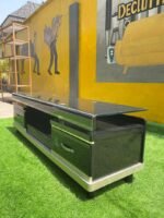 Barely Used Top Quality Glass Top Imported Tv Console - Image 4