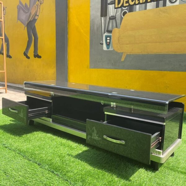 Barely Used Top Quality Glass Top Imported Tv Console