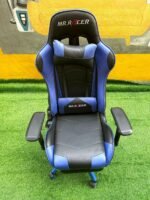 Neatly Used Blue And Black Ergonomic Gaming Chair - Image 2