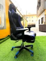 Neatly Used Blue And Black Ergonomic Gaming Chair - Image 6
