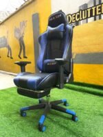 Neatly Used Blue And Black Ergonomic Gaming Chair - Image 5