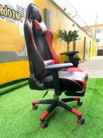 Neatly Used Red And Black Ergonomic Gaming Chair - Image 4