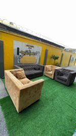 Neatly Used 7 Seater Chesterfield Sofa Set - Image 9