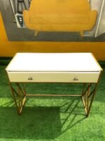 Neatly Used Welcome Console With Iron Legs