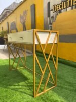 Neatly Used Welcome Console With Iron Legs - Image 6