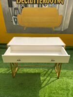 Neatly Used Welcome Console With Iron Legs - Image 2