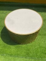 Neatly Used Top Quality Marble Top/Iron Bottom Center Table - Image 2