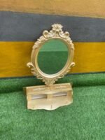 Barely Used Golden Floating Console With Mirror - Image 6