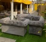Barely Used Top Quality 7 Seater Chesterfield Sofa Set (3,2,2) - Image 4