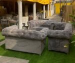 Barely Used Top Quality 7 Seater Chesterfield Sofa Set (3,2,2) - Image 5