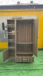 Neatly Used Wardrobe With Shoe Rack (Back Slightly Broken. See Slides For Defect) - Image 5