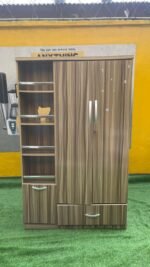 Neatly Used Wardrobe With Shoe Rack (Back Slightly Broken. See Slides For Defect)