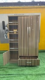 Neatly Used Wardrobe With Shoe Rack (Back Slightly Broken. See Slides For Defect) - Image 2