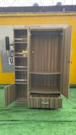 Neatly Used Wardrobe With Shoe Rack (Back Slightly Broken. See Slides For Defect) - Image 3