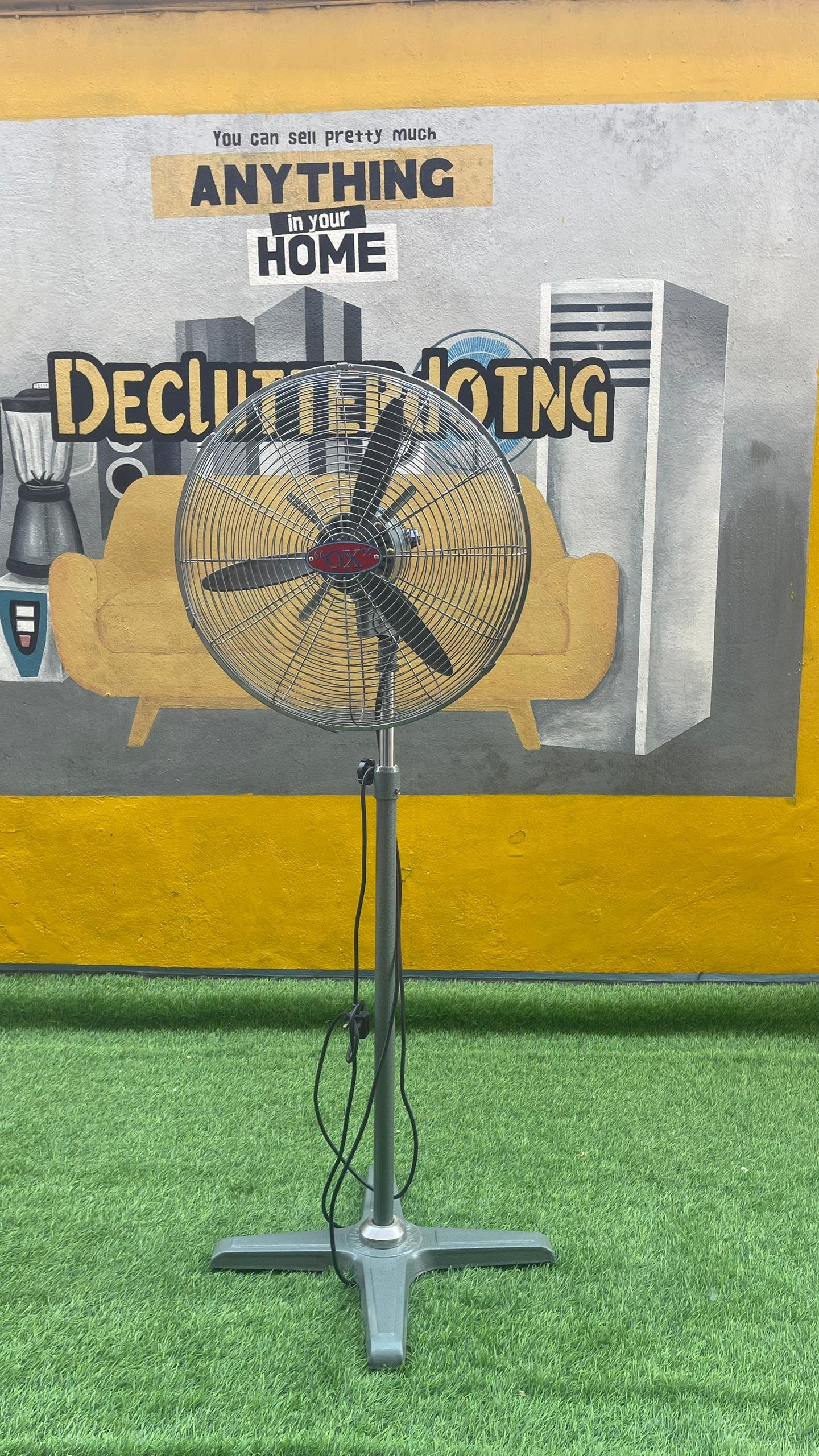 WhatsApp Image 2025-01-21 at 09.54.15 (1) Barely Used 18inch OX Industrial Standing Fan - Image 1