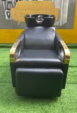 Barely Used Luxurious Leather Seat Washing Head Basin With Ceramic Bowl - Image 6