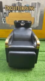 Barely Used Luxurious Leather Seat Washing Head Basin With Ceramic Bowl - Image 12