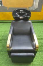Barely Used Luxurious Leather Seat Washing Head Basin With Ceramic Bowl - Image 3