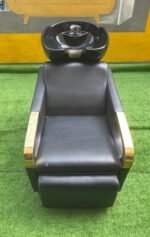 Barely Used Luxurious Leather Seat Washing Head Basin With Ceramic Bowl - Image 4