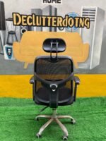 Barely Used Black Swivel Office Chair - Image 4
