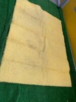 Neatly Used 7by10 Fluffy Yellow Center Rug(021) - Image 3