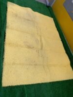 Neatly Used 7by10 Fluffy Yellow Center Rug(021) - Image 6