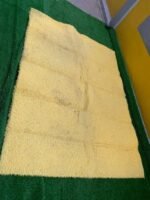 Neatly Used 7by10 Fluffy Yellow Center Rug(021)