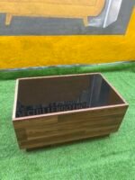 Barely Used Brown Center Table With Tempered Glass Top - Image 6