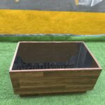 Barely Used Brown Center Table With Tempered Glass Top