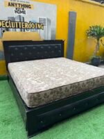 Neatly Used 6by7 Wooden Bedframe With Mattress - Image 5