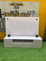 Barely Used White Floating Tv Console With Led Light - Image 10