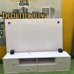 Barely Used White Floating Tv Console With Led Light