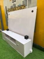 Barely Used White Floating Tv Console With Led Light - Image 3