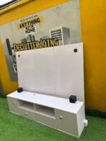 Barely Used White Floating Tv Console With Led Light - Image 2
