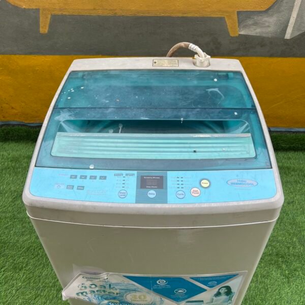 Neatly Used 8KG Haier Thermocool Top Loader Fully Automatic Washing Machine ~ hwm80-12699
