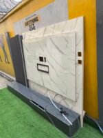 Relatively New Top Quality High Glossy HDF Wood Tv Console With Wall Pannel Cladding And Led Lightning - Image 6