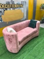 Barely Used C Shape 3 Seater Sofa With 2 Pillows - Image 5