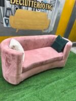Barely Used C Shape 3 Seater Sofa With 2 Pillows - Image 12