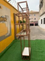 Barely Used Steel Decoration Shelf With Glass - Image 3