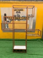 Barely Used Steel Decoration Shelf With Glass