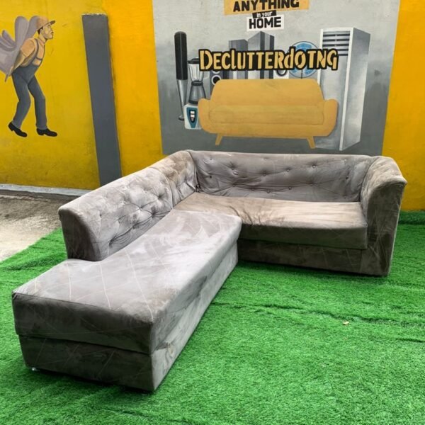 Neatly Used L Shape Sofa ( Needs Cleaning)