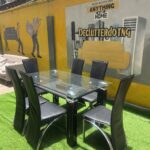 Neatly Used 6 Seater Glass Top Dinning Set