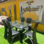 Neatly Used 6 Seater Glass Top Dinning Set