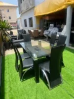Neatly Used 6 Seater Glass Top Dinning Set - Image 3