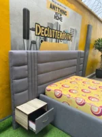 Brand New TOP QUALITY 4.5by6 Bedframe With Used Matrass ,Ottoman And Side Drawers - Image 6